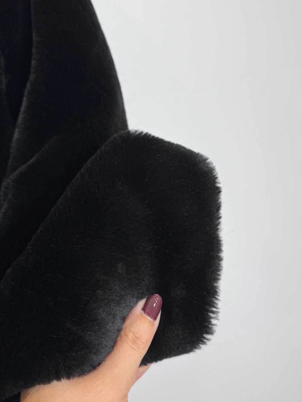 Vintage Y2K 2000s Le Chateau Faux Fur Crop Jacket Black sz medium plush - Picture 7 of 12